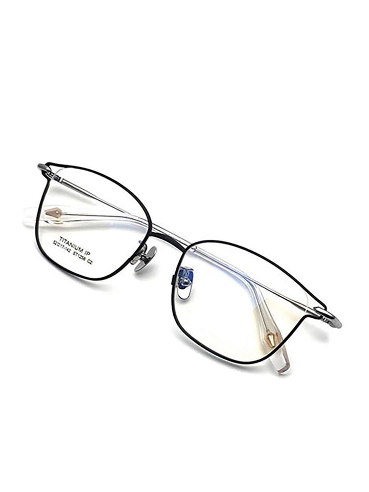 Aissuarvey Unisex Full Rim Titanium Acetate Round Irregular Frame Eyeglasses St1258 Full Rim Aissuarvey Eyeglasses black silver CN 