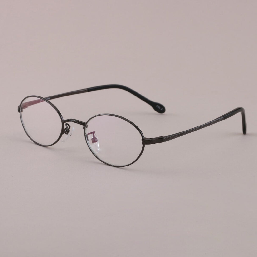 Cubojue Unisex Full Rim Anti Blue Oval Alloy Reading Glasses Hyperopic Reading Glasses Cubojue 0 anti blue light Gray 