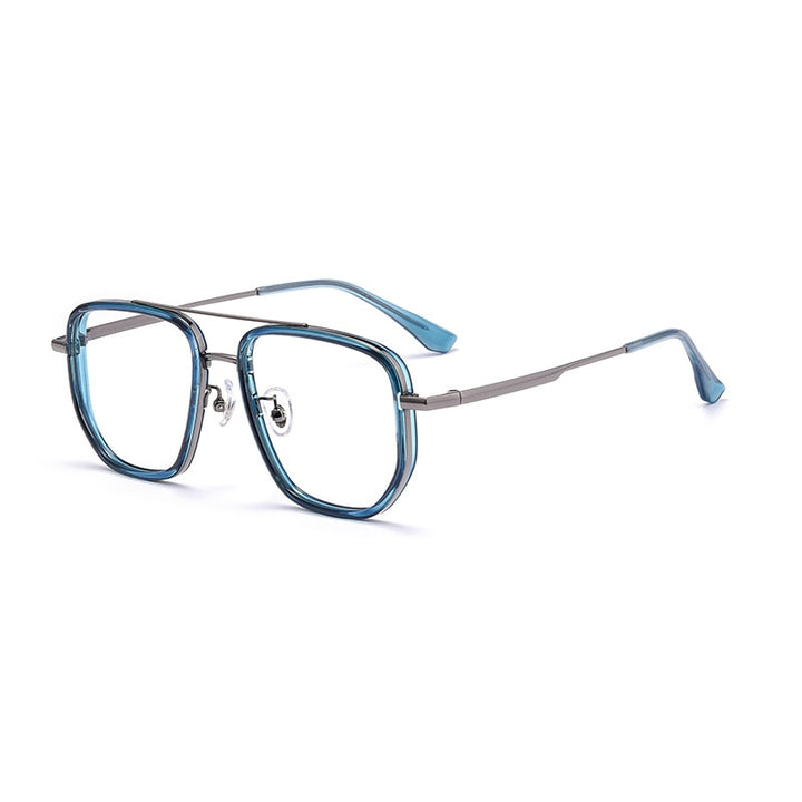 Hotochki Men's Full Rim Square Tr 90 Titanium Frame Eyeglasses 2217yj Full Rim Hotochki C1  