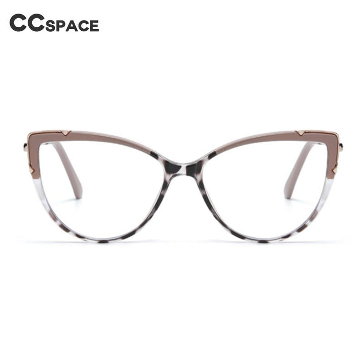 CCSpace Women's Full Rim Square Cat Eye Tr 90 Titanium Eyeglasses 53351 Full Rim CCspace   