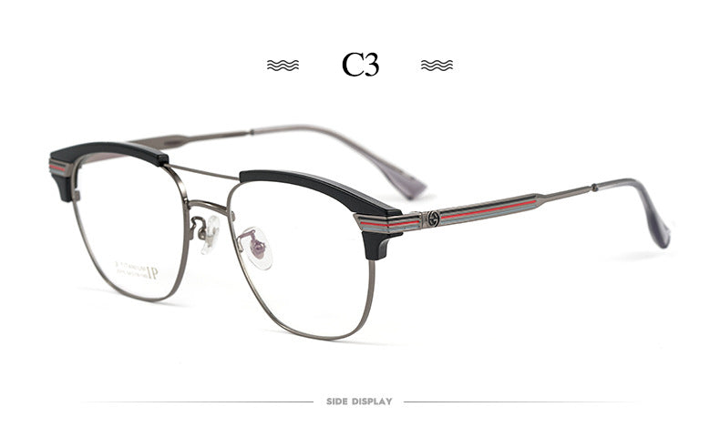 Hotochki Men's Full Rim Round Tr 90 Titanium Alloy Frame Eyeglasses 2315bj Full Rim Hotochki   