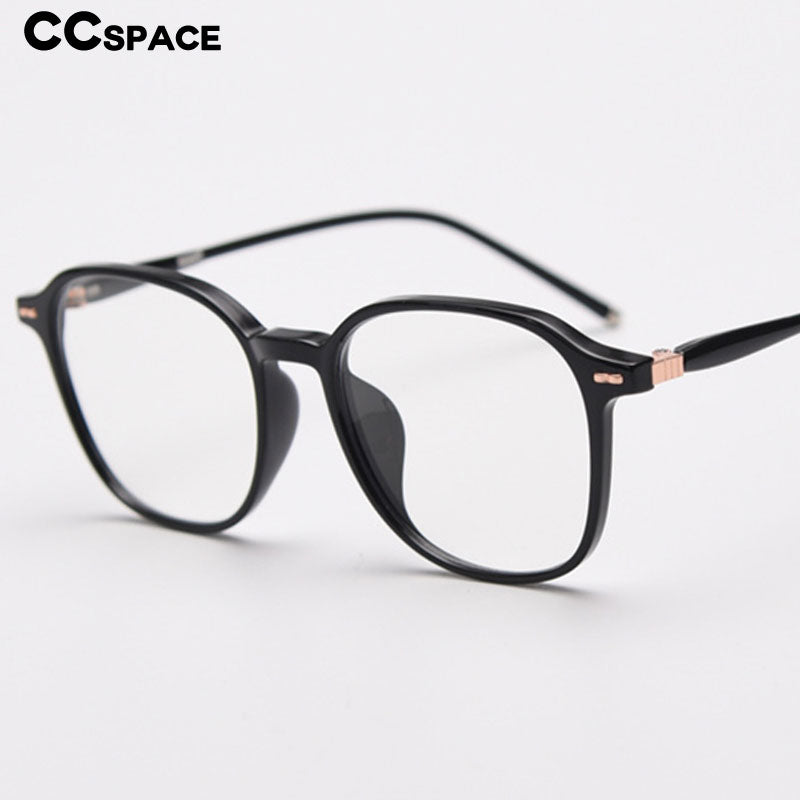 CCspace Unisex Full Rim Square Tr 90 Titanium Eyeglasses 55686 Full Rim CCspace   