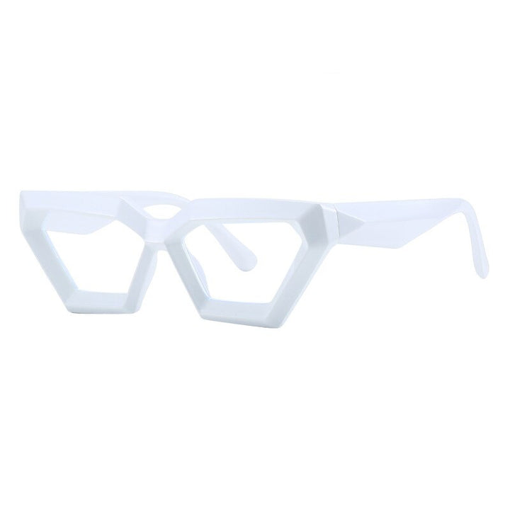 CCSpace Women's Full Rim Oval Cat Eye Acetate Eyeglasses 55613 Full Rim CCspace White 55613 