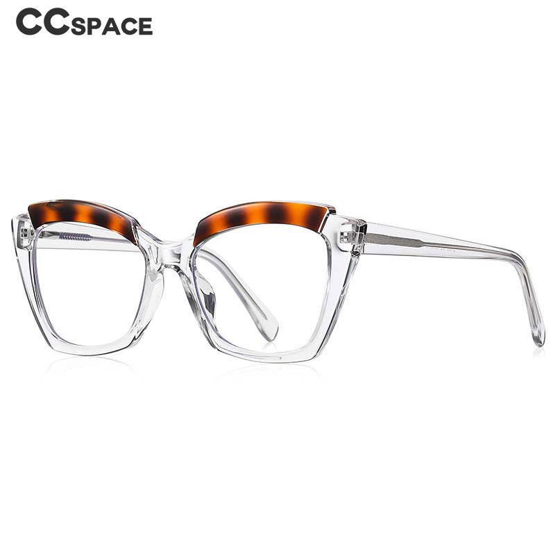 CCSpace Women's Full Rim Cat Eye Tr 90 Titanium Frame Eyeglasses 54587 Full Rim CCspace   