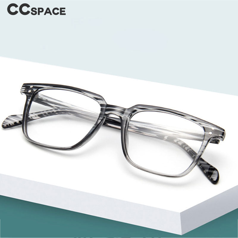 CCSpace Unisex Full Rim Square Acetate Eyeglasses 55436 Full Rim CCspace   