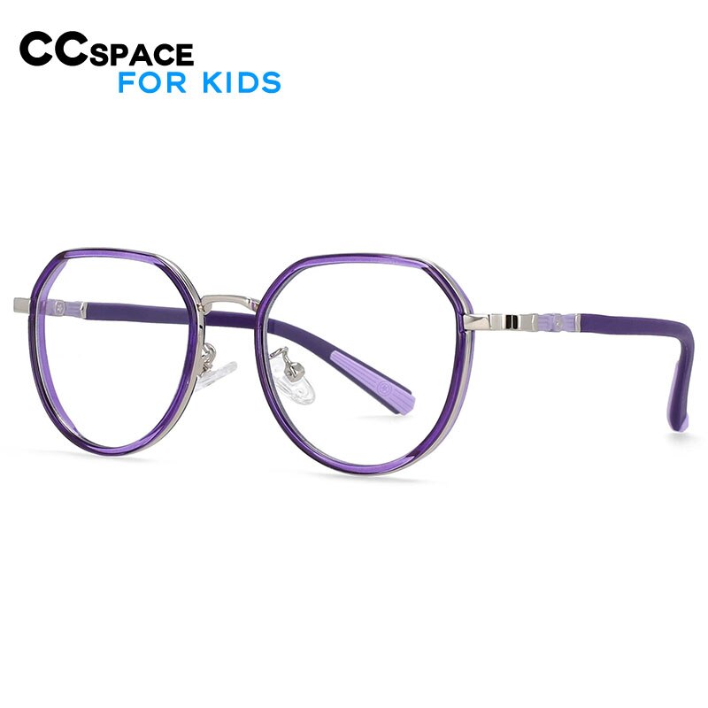 CCSpace Children's Boy's Full Rim Round Square Tr 90 Titanium Frame Eyeglasses 54346 Full Rim CCspace   