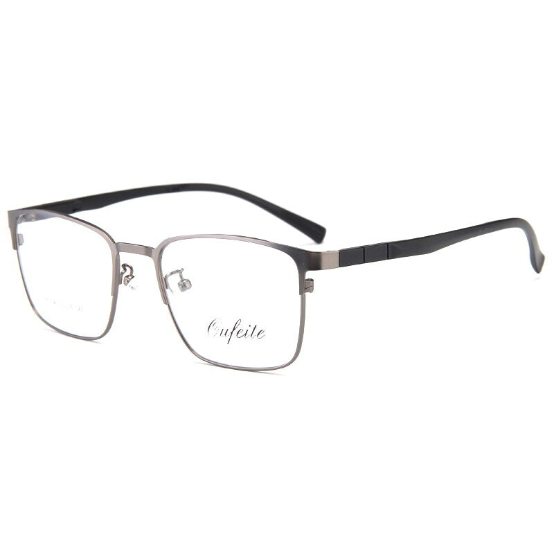 Bclear Men's Full Rim Square Tr 90 Alloy Eyeglasses My88004 Full Rim Bclear Gray  