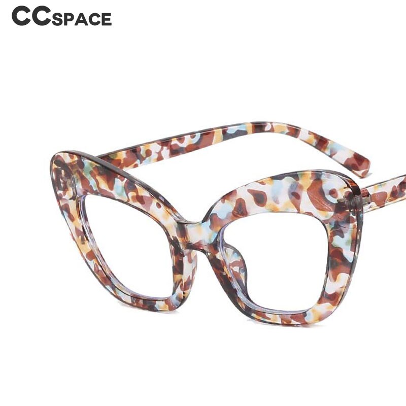 CCSpace Women's Full Rim Oversized Cat Eye Acetate Frame Eyeglasses 54531 Full Rim CCspace   