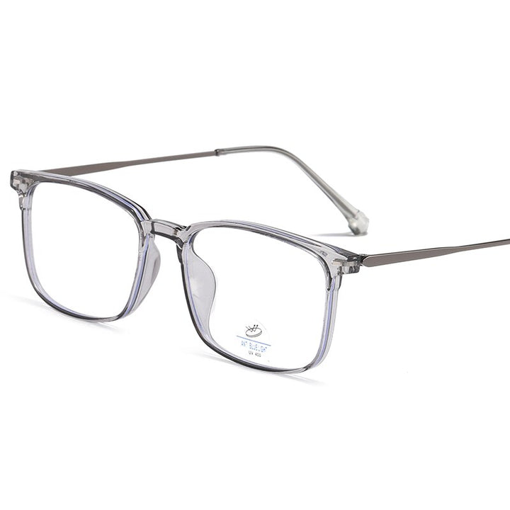 Reven Jate Unisex Full Rim Square Tr 90 Eyeglasses 81250 Full Rim Reven Jate grey  