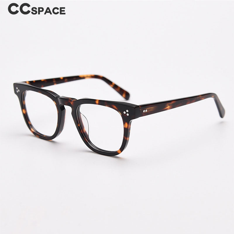 CCSpace Unisex Full Rim Square Acetate Eyeglasses 55684 Full Rim CCspace   