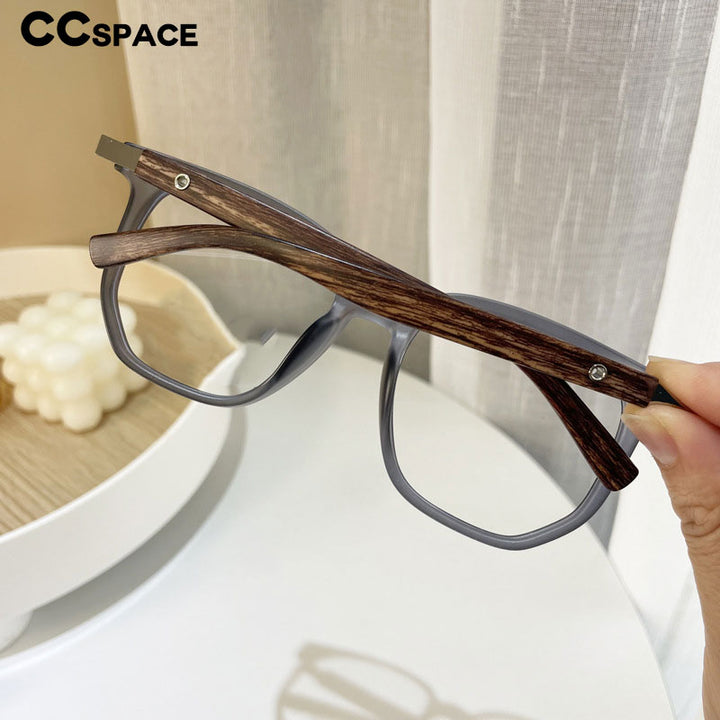 CCSpace Women's Full Rim Large Square TR 90 Titanium Eyeglasses 54430 Full Rim CCspace   
