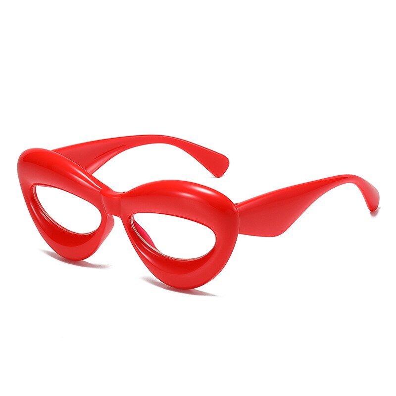 CCspace Unisex Full Rim Acetate Cat Eye Or Square Eyeglasses 55579 Full Rim CCspace Red China 