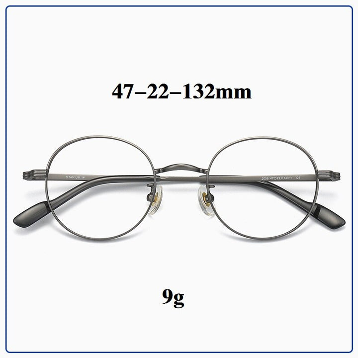 Cubojue Unisex Full Rim Small Round Thick Rim Titanium Hyperopic Reading Glasses Reading Glasses Cubojue no function lens 0 Gray 