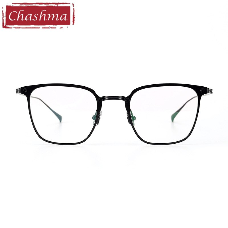 Chashma Ottica Men's Full Rim Round Square Titanium Eyeglasses 097 Full Rim Chashma Ottica   