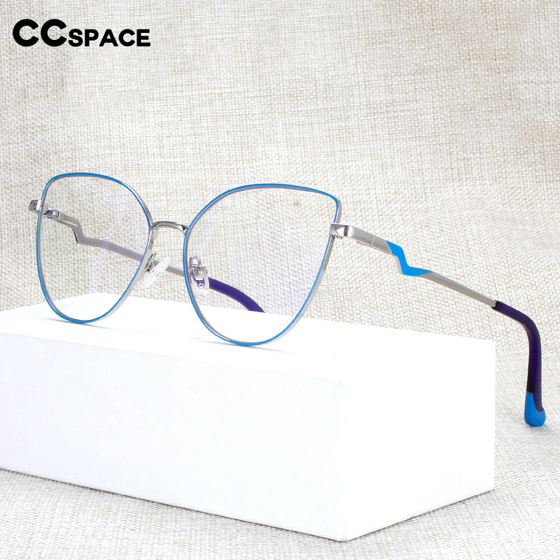 CCSpace Women's Full Rim Cat Eye Alloy Frame Eyeglasses 54317 Full Rim CCspace   