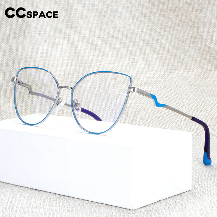 CCspace Women's Full Rim Cat Eye Alloy Frame Eyeglasses 54317 Full Rim CCspace   