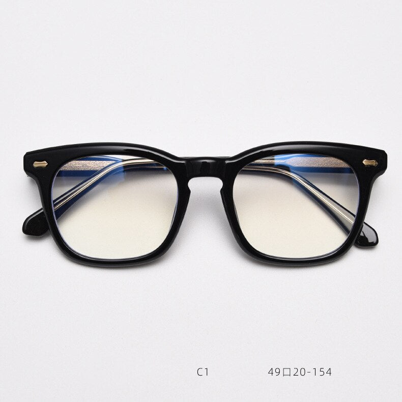 CCSpace Unisex Full Rim Square Cat Eye Tr 90 Acetate Eyeglasses 55801 Full Rim CCspace Black China 