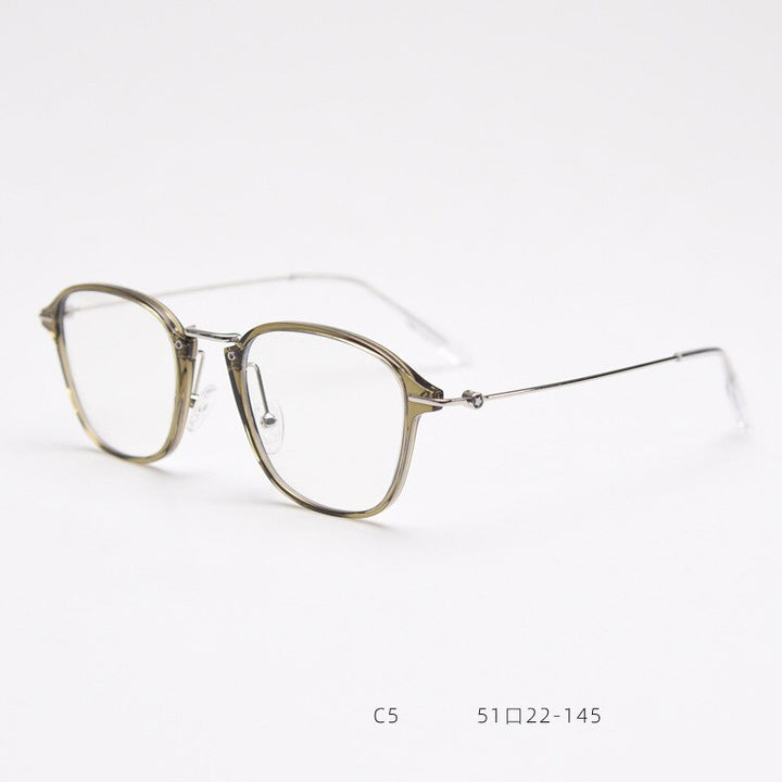 CCspace Unisex Full Rim Square Tr 90 Titanium Eyeglasses 54545 Full Rim CCspace C5 China 