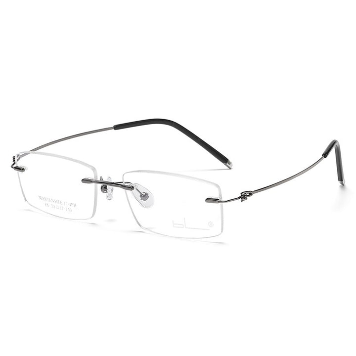 Reven Jate Unisex Rimless Rectangle Titanium Alloy Eyeglasses 8581 Rimless Reven Jate   