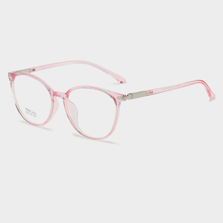 Reven Jate Women's Full Rim Round Tr 90 Eyeglasses 8123 Full Rim Reven Jate pink  