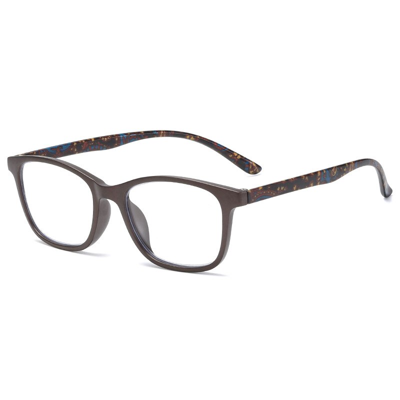 CCspace Women's Full Rim Square Acetate Hyperopic Reading Glasses 54559 Reading Glasses CCspace +100 Coffee 