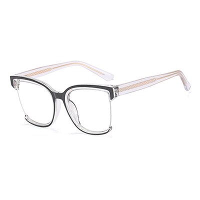 Ralferty Women's  Semi Rim Square Oversized Tr 90 Acetate Eyeglasses Semi Rim Ralferty C2 White China 