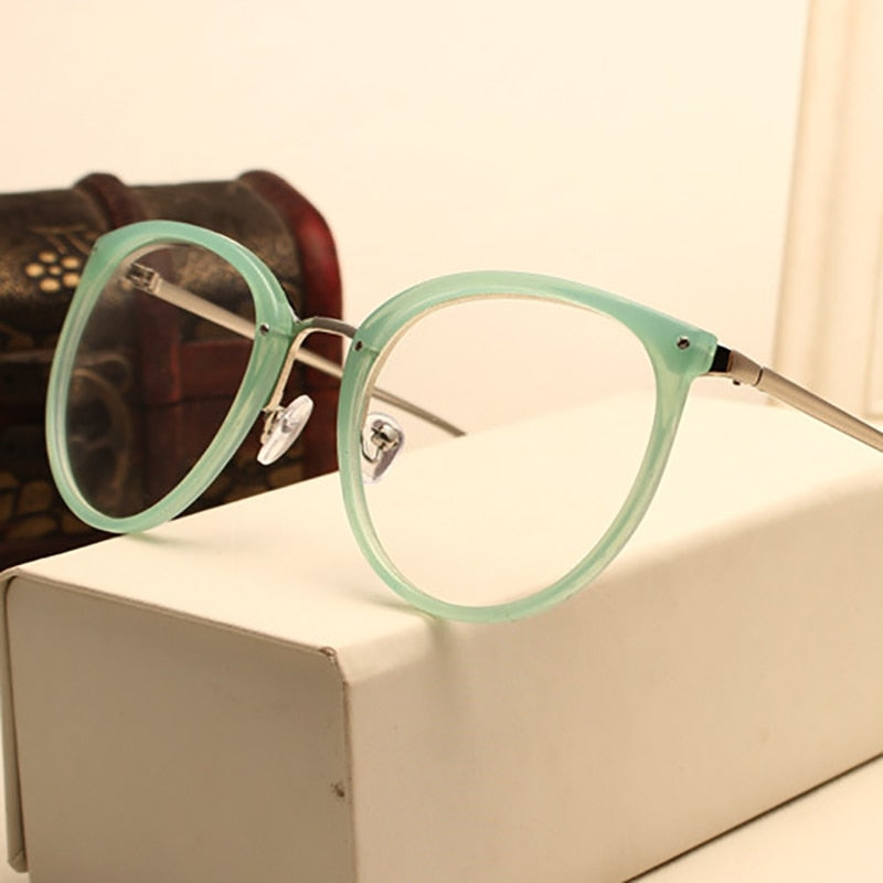 Cubojue Unisex Full Rim Round Tr 90 Titanium Mopic Reading Glasses 5969 Reading Glasses Cubojue 0 Green 