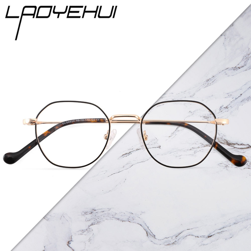 Laoyehui Unisex Full Rim Round Alloy Frame Eyeglasses 8824 Reading Glasses Laoyehui   