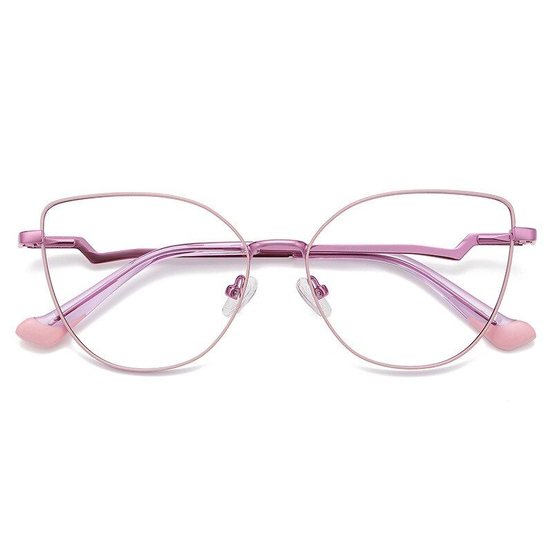 Hotony Unisex Full Rim Cat Eye Alloy Frame Eyeglasses 3043 Full Rim Hotony C3  