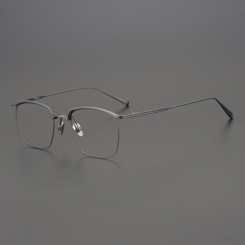 Gatenac Unisex Full Rim Square Titanium Frame Eyeglasses Gxyj759 Full Rim Gatenac Gun  