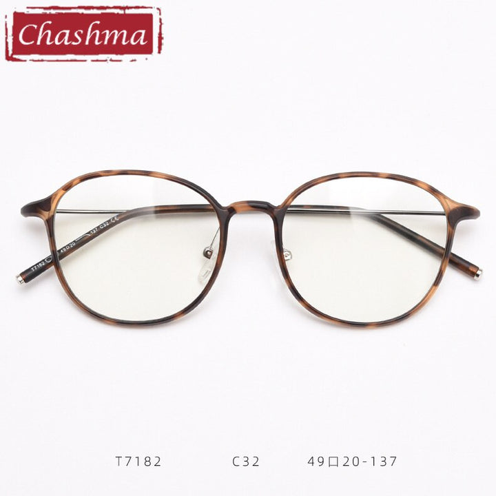 Chashma Round TR90 Eyeglasses Frame Lentes Optics Light Women Small Circle Quality Student Prescription Glasses For RX Lenses Frame Chashma Ottica Leopard  