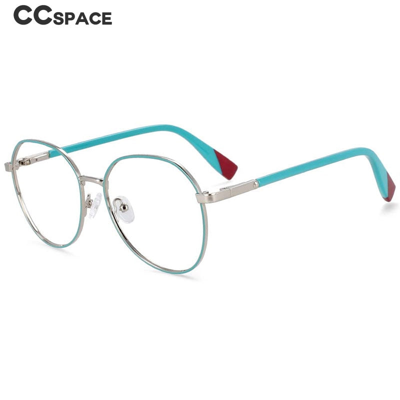 CCSpace Women's Full Rim Round Acetate Alloy Frame Eyeglasses 54263 Full Rim CCspace   