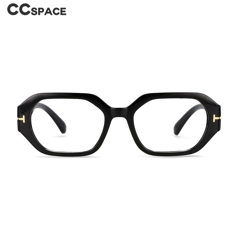 CCSpace Unisex Full Rim Oversized Square Resin Frame Eyeglasses 54456 Full Rim CCspace   
