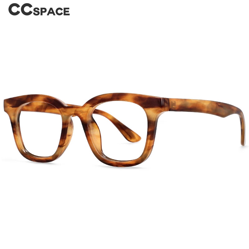 CCSpace Unisex Full Rim Square Resin Frame Eyeglasses 53180 Full Rim CCspace   