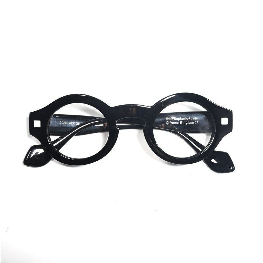 Cubojue Unisex Full Rim Small Round Acetate Hyperopic Reading Glasses 2036 Reading Glasses Cubojue   