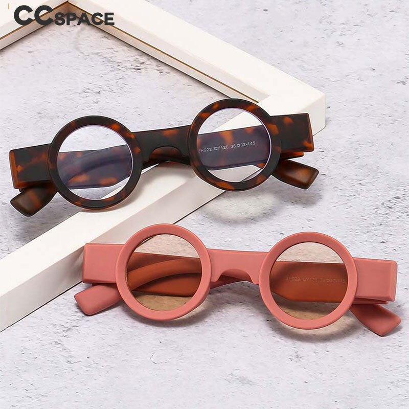 CCSpace Unisex Full Rim Small Round Acetate Punk Frame Sunglasses 54609 Sunglasses CCspace Sunglasses   