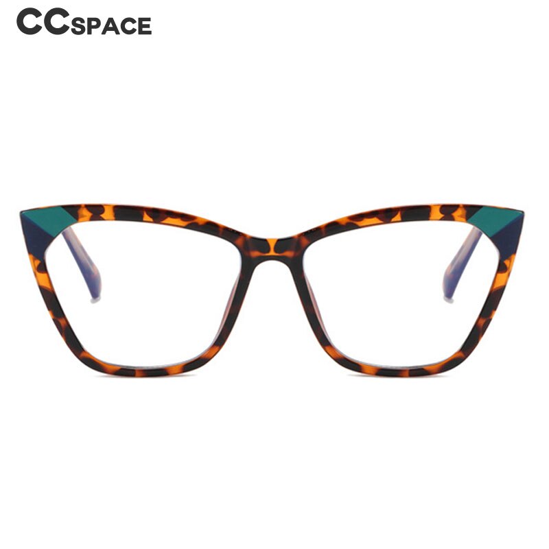 CCspace Women's Full Rim Square Cat Eye Tr 90 Titanium Eyeglasses 55300 Full Rim CCspace   