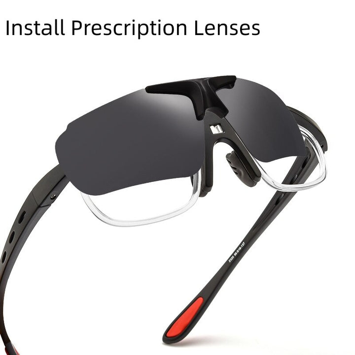 KatKani Unisex Full Rim Square Ultem Sport Eyeglasses With Polarized Clip On Sunglasses 2320T Clip On Sunglasses KatKani Eyeglasses   