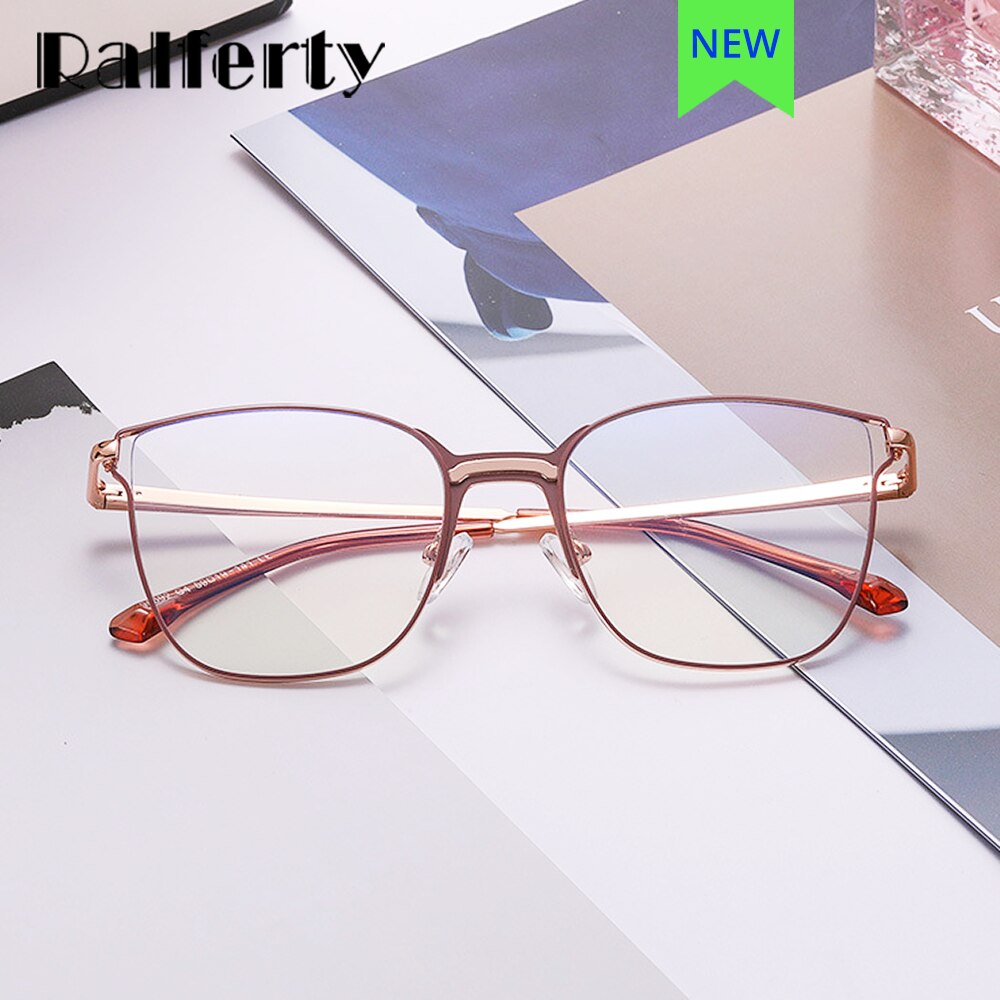 Ralferty Women's Full Rim Square Cat Eye Alloy Eyeglasses F95392 Full Rim Ralferty   