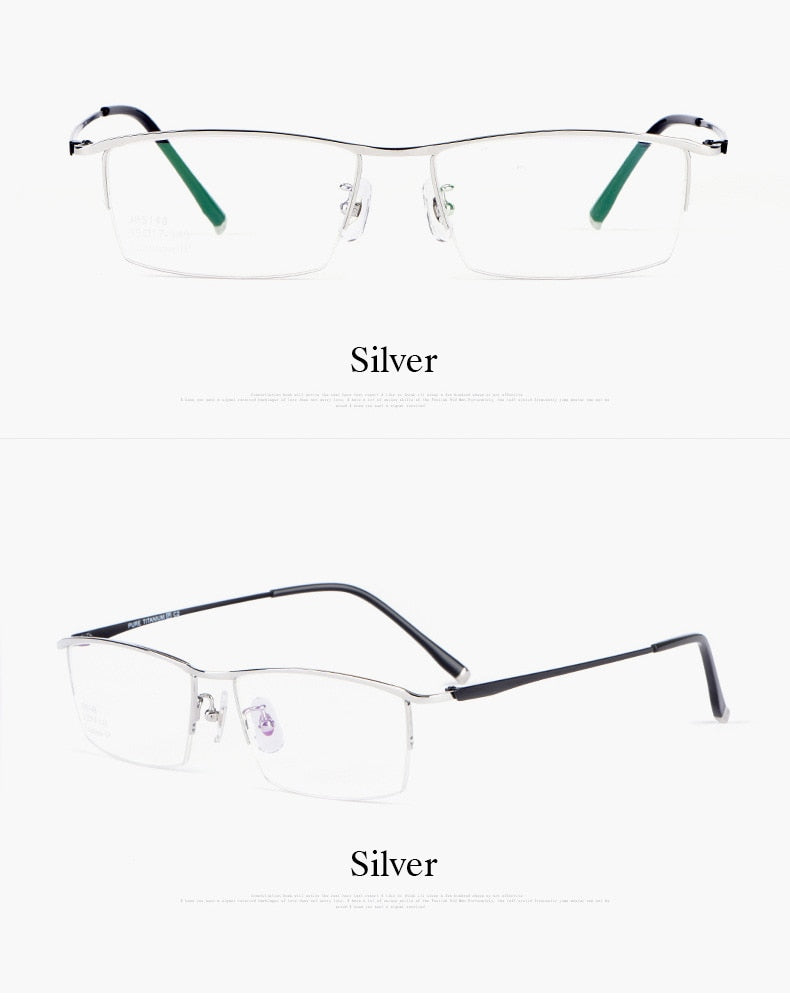 Hotochki Men's Semi Rim Titanium Alloy IP Plated Frame Eyeglasses J85148 Semi Rim Hotochki   