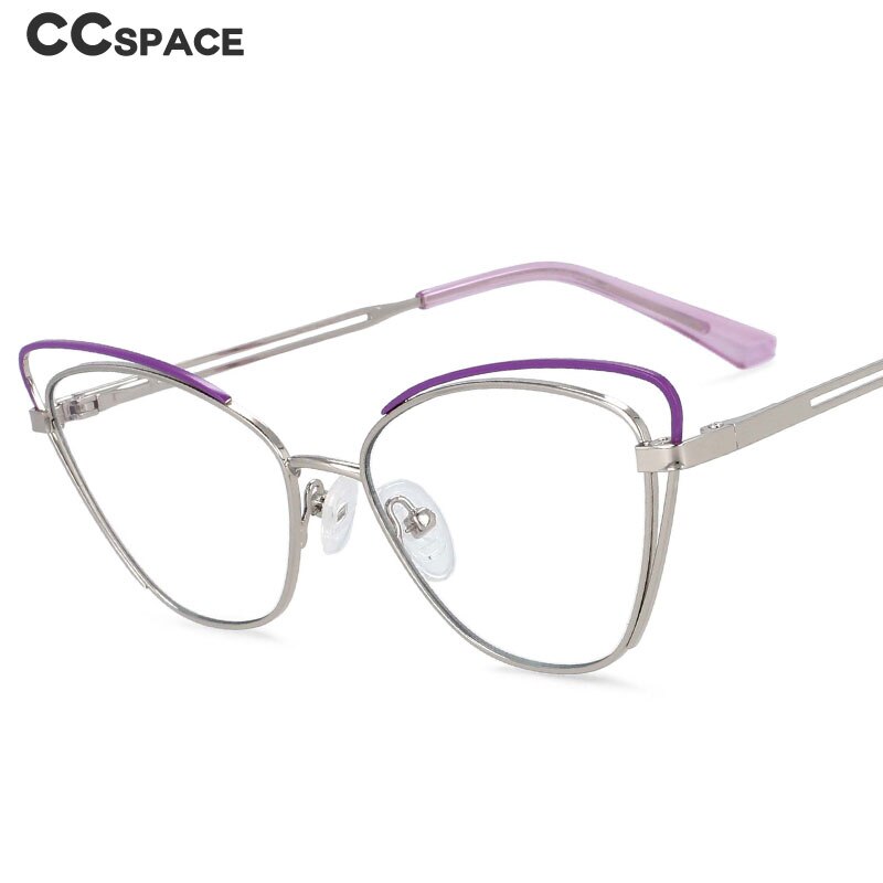 CCSpace Women's Ful Rim Cat Eye Alloy Frame Eyeglasses 54150 Frame CCspace   