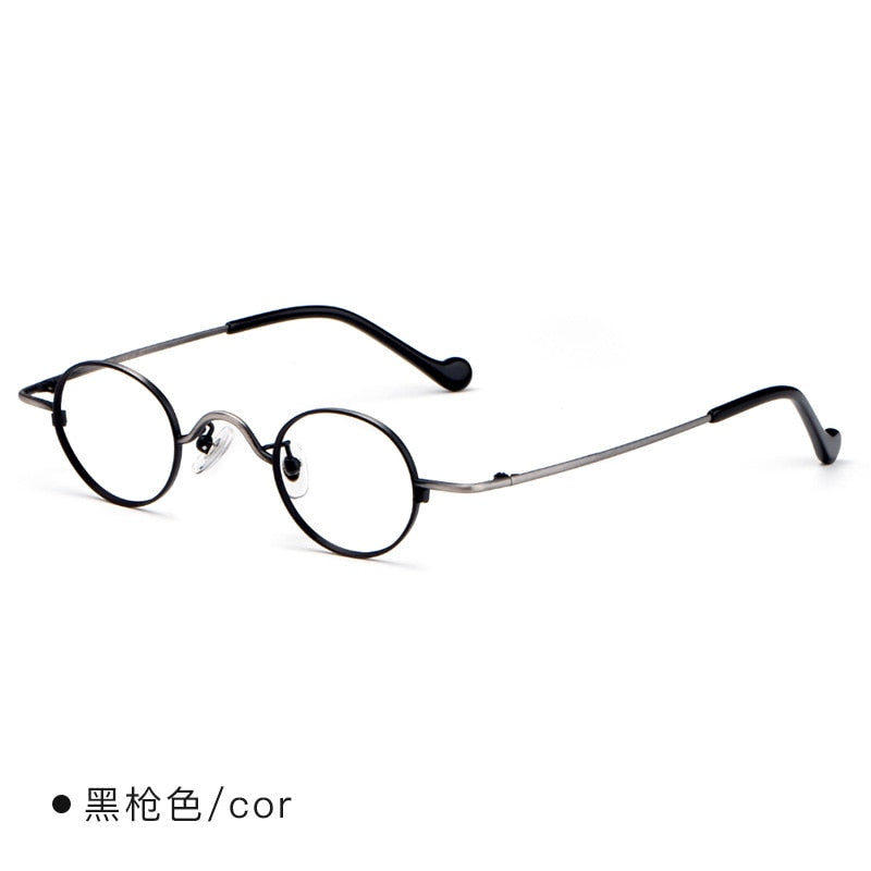 Cubojue Unisex Full Rim Small Round Titanium Eyeglasses Reading Glasses Cubojue   