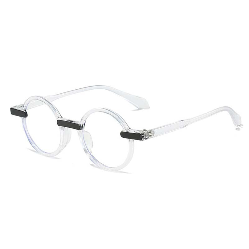 CCSpace Unisex Full Rim Round Acetate Eyeglasses 55081 Full Rim CCspace   