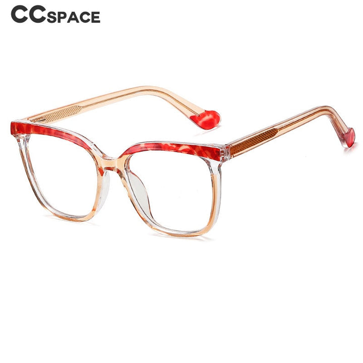 CCSpace Women's Full Rim Square Cat Eye Tr 90 Titanium Eyeglasses 55846 Full Rim CCspace   