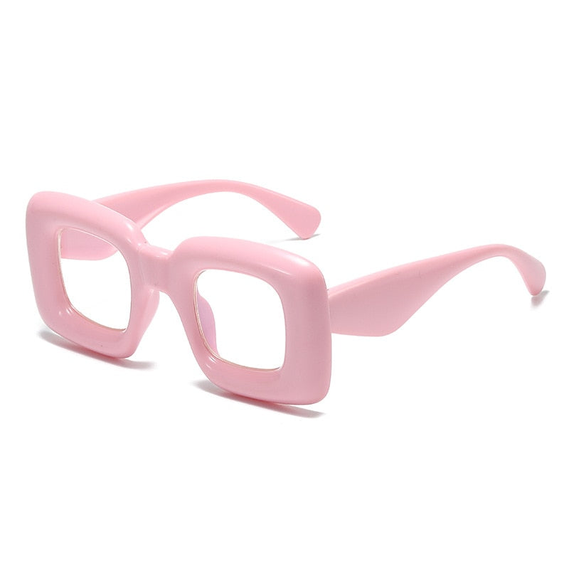 CCspace Unisex Full Rim Acetate Cat Eye Or Square Eyeglasses 55579 Full Rim CCspace SquarePink China 