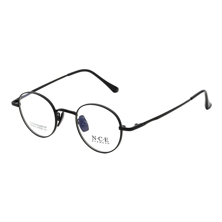 Zirosat Women's Full Rim Round Titanium Acetate Frame Eyeglasses 88303 Full Rim Zirosat black  