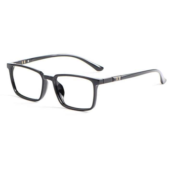 Yimaruili Men's Full Rim SquareTr 90 Eyeglasses 0662006 Full Rim Yimaruili Eyeglasses Brihgt Black  