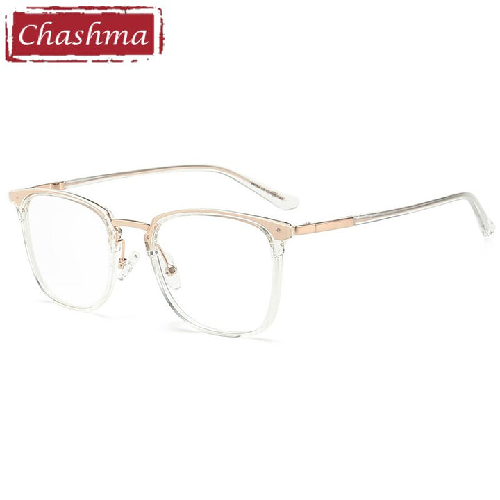 Chashma Unisex Full Rim Square Acetate Frame Eyeglasses 68004 Full Rim Chashma Transparent  