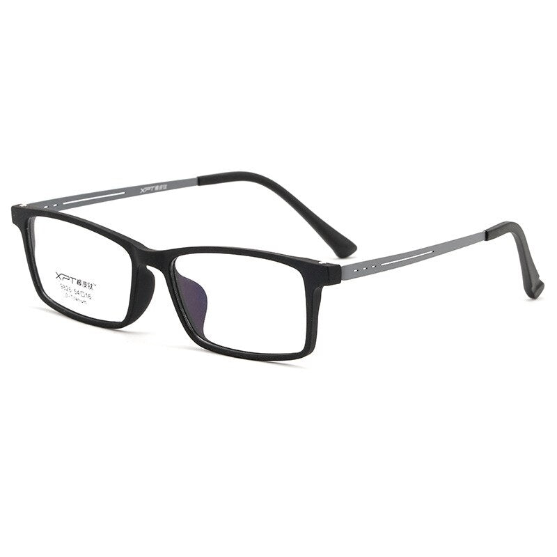 Zirosat Unisex Full Rim Square Tr 90 Titanium Eyeglasses 9826 Full Rim Zirosat black grey  