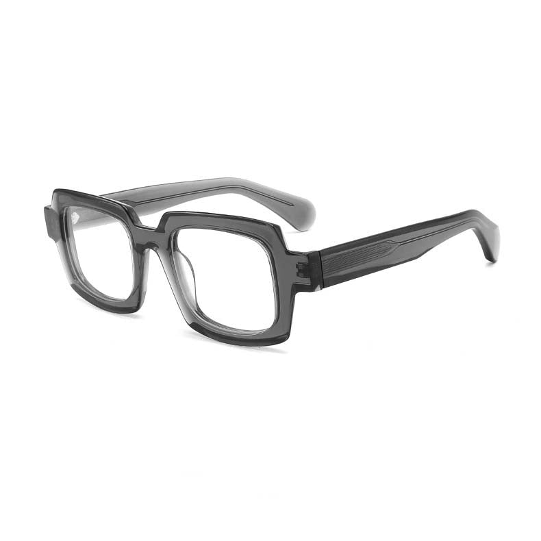 CCspace Unisex Full Rim Square Acetate Eyeglasses 54907 Full Rim CCspace Gray China 